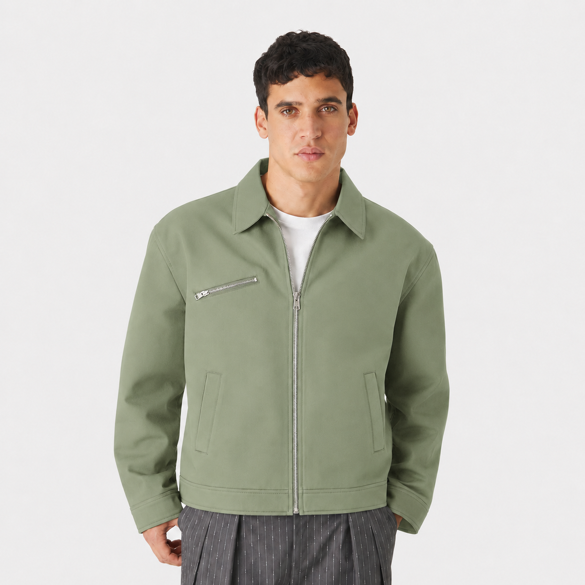 The Pistaccio Gabardine Jacket